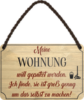 4252024252910		 ''Meine Wohnung will geputz werden'' Schilderstore24 Blechschilder sind perfekt als Geschenk zu Weihnachten, Geburtstage, Feiern, Partys, Grillabende, Namenstag, Feiertag, Mädelsabend, Hochzeit. Jederzeit stilvoll im Wohnzimmer, Partykeller, Garage, Praxis, Büro, Café, Hauseingang Zuhause WC Open Closed Badezimmer toilette scheißhaus putzen haushalt heim
