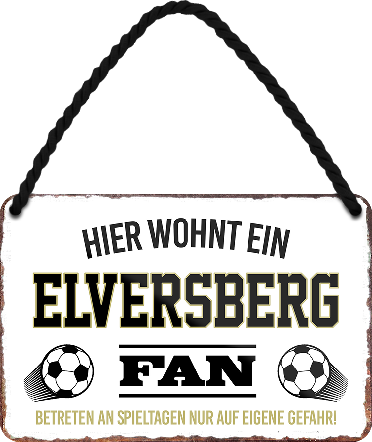4252024252859		 ''Elversberg Fan''
Schilderstore24 Blechschilder sind perfekt als Geschenk zu Weihnachten, Geburtstage, Feiern, Partys, Grillabende, Namenstag, Feiertag, Mädelsabend, Hochzeit. Jederzeit stilvoll im Wohnzimmer, Partykeller, Garage, Praxis, Büro, Café, Hauseingang Fußball Mannschaft Verein Bolzen Ball sport liga kicken stadion freizeit