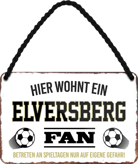 4252024252859		 ''Elversberg Fan''
Schilderstore24 Blechschilder sind perfekt als Geschenk zu Weihnachten, Geburtstage, Feiern, Partys, Grillabende, Namenstag, Feiertag, Mädelsabend, Hochzeit. Jederzeit stilvoll im Wohnzimmer, Partykeller, Garage, Praxis, Büro, Café, Hauseingang Fußball Mannschaft Verein Bolzen Ball sport liga kicken stadion freizeit