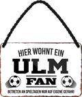 4252024252903		 ''Ulm Fan'' Schilderstore24 Blechschilder sind perfekt als Geschenk zu Weihnachten, Geburtstage, Feiern, Partys, Grillabende, Namenstag, Feiertag, Mädelsabend, Hochzeit. Jederzeit stilvoll im Wohnzimmer, Partykeller, Garage, Praxis, Büro, Café, Hauseingang Fußball Mannschaft Verein Bolzen Ball sport liga kicken stadion freizeit
