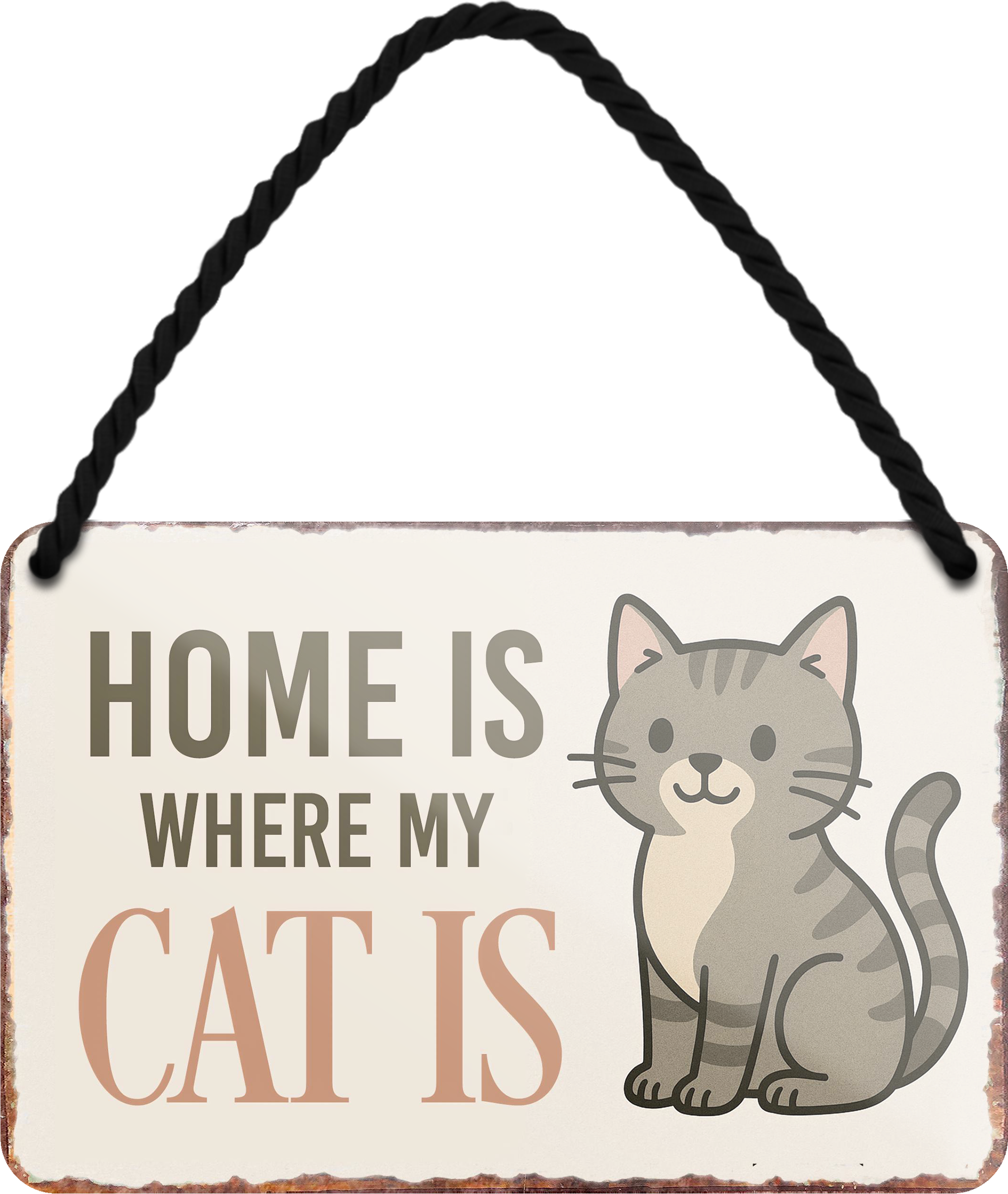4252024255829		 ''Home is where my Cat is (katze)''
Schilderstore24 Blechschilder sind perfekt als Geschenk zu Weihnachten, Geburtstage, Feiern, Partys, Grillabende, Namenstag, Feiertag, Mädelsabend, Hochzeit Wohnzimmer, Partykeller, Garage, Praxis, Büro, Café, Hauseingang Haustier Tier Freund knuddelig Zuhause Katze Hund Hamster Meerschwein haustiere
