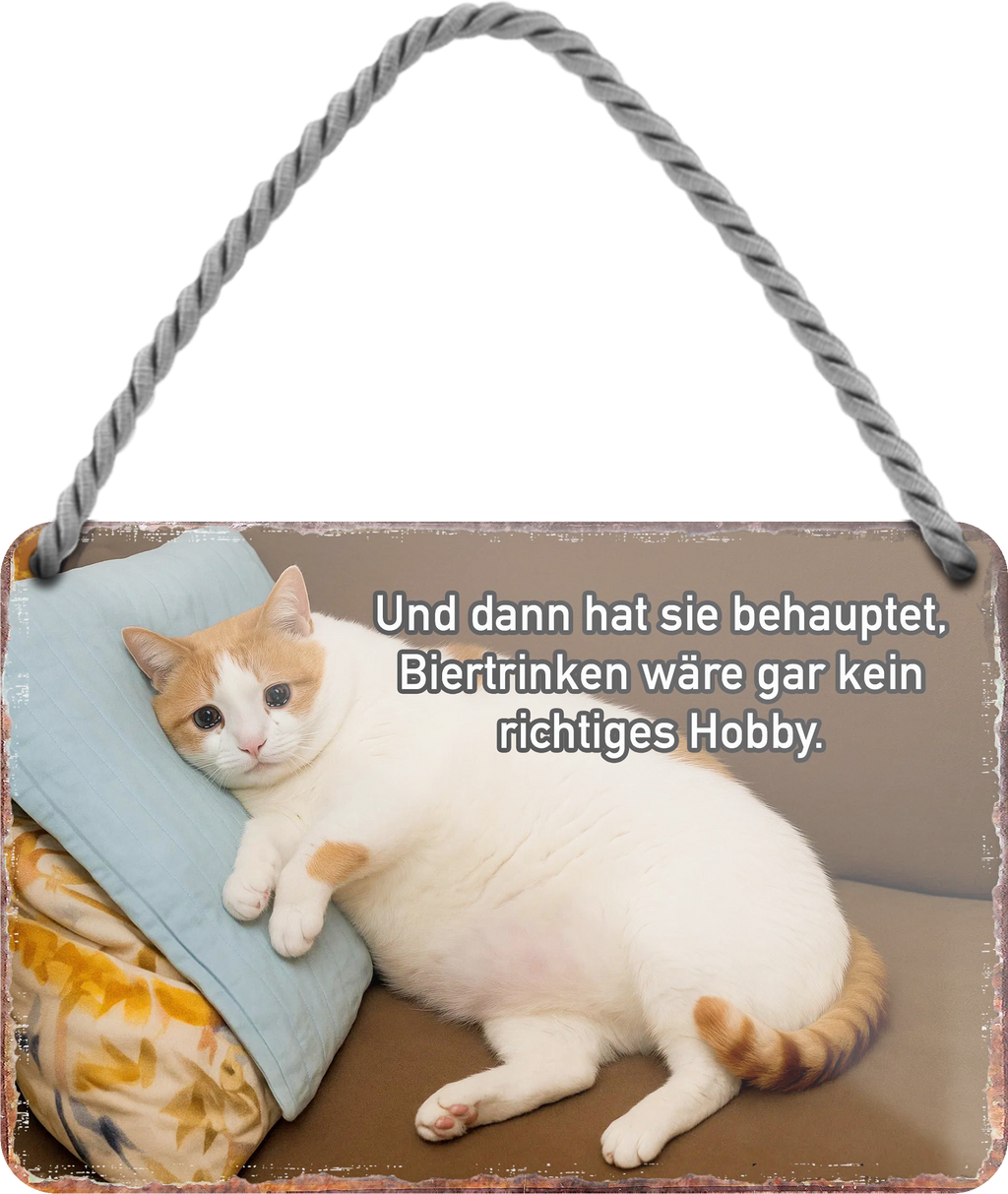 4252024255843		 ''Und dann hat sie behauptet.. Biertrinken kein Hobby''
Schilderstore24 Blechschilder sind perfekt als Geschenk zu Weihnachten, Geburtstage, Feiern, Partys, Grillabende, Namenstag, Feiertag, Mädelsabend, Hochzeit Wohnzimmer, Partykeller, Garage, Praxis, Büro, Café, Hauseingang Haustier Tier Freund knuddelig Zuhause Katze Hund Hamster Meerschwein haustiere
