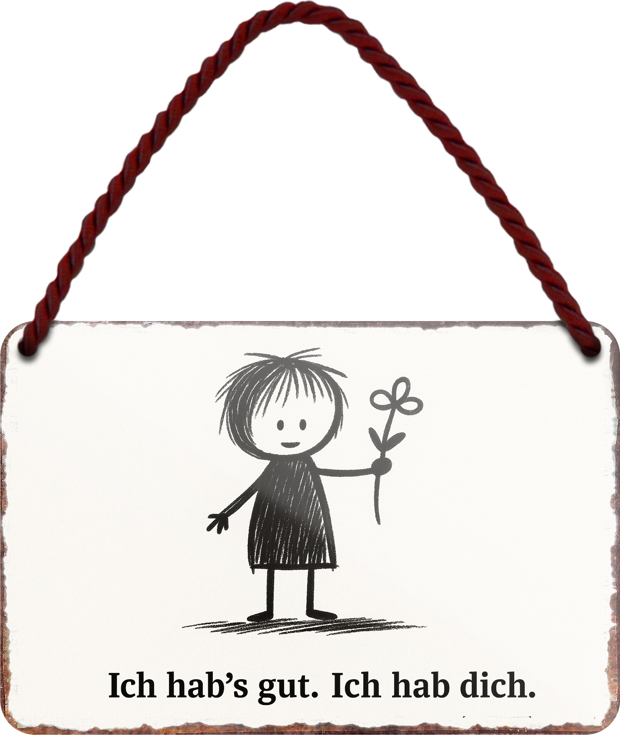 4252024255898		 ''Ich hab's gut. Ich Hab dich''
Schilderstore24 Blechschilder sind perfekt als Geschenk zu Weihnachten, Geburtstage, Feiern, Partys, Grillabende, Namenstag, Feiertag, Mädelsabend, Hochzeit. Jederzeit stilvoll im Wohnzimmer, Partykeller, Garage, Praxis, Büro, Café, Hauseingang Sex küssen gefühle Zweideutig Romantik liebe sinnlich schnulzig romantisch pinup