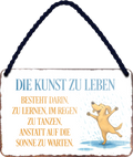 4252024255850		 ''Die Kunst zu Leben.. im Regen tanzen''
 Schilderstore24 Blechschilder sind perfekt als Geschenk zu Weihnachten, Geburtstage, Feiern, Partys, Grillabende, Namenstag, Feiertag, Mädelsabend, Hochzeit. Jederzeit stilvoll im Wohnzimmer, Partykeller, Garage, Praxi Philosophie, liebe Weisheiten Leben Sprichwörter Tipp wahrheit sprichwort tiefsinnig ratschlag