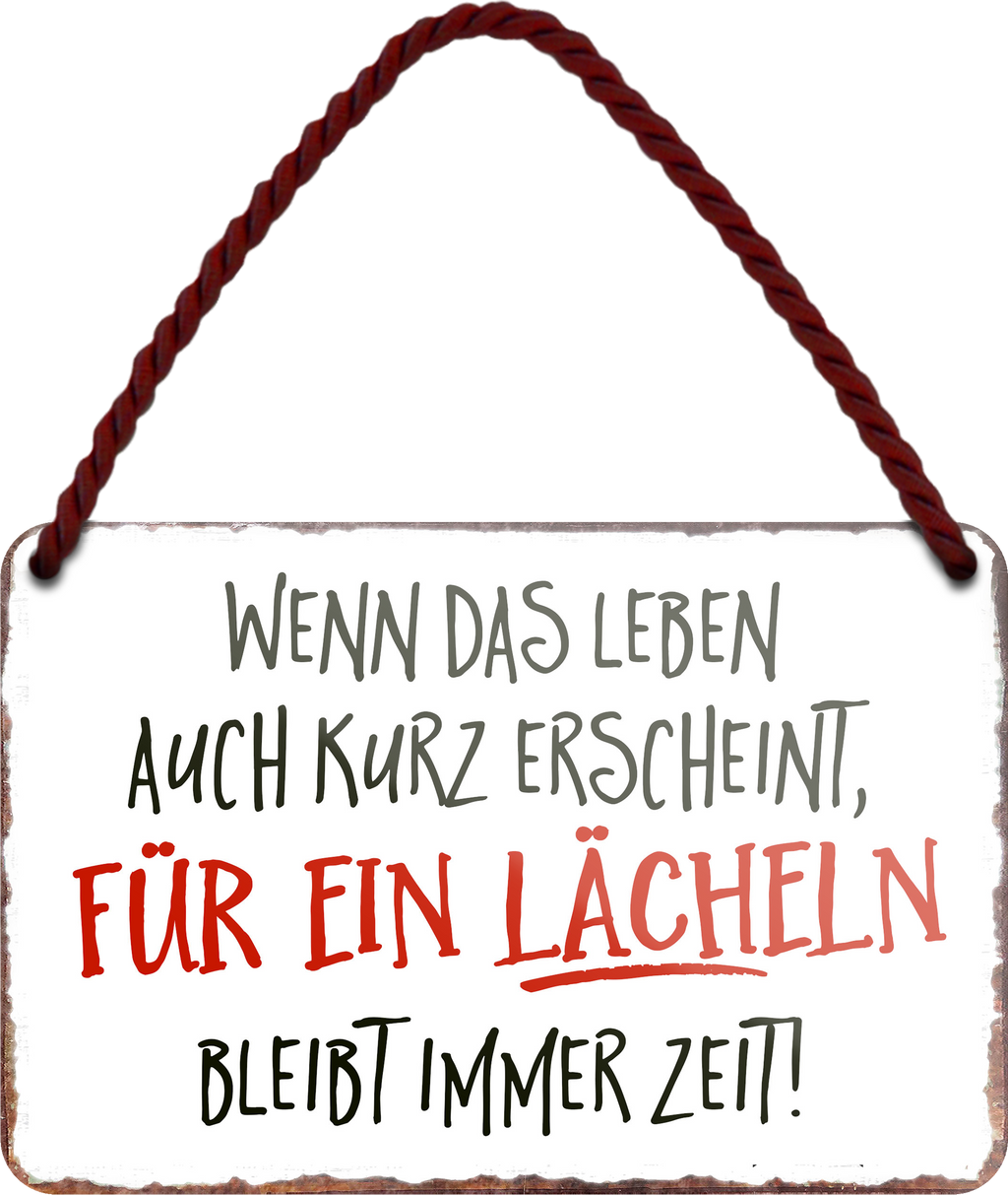 4252024255904		 ''Wenn das Leben auch kurz erscheint.. Lächeln''
Schilderstore24 Blechschilder sind perfekt als Geschenk zu Weihnachten, Geburtstage, Feiern, Partys, Grillabende, Namenstag, Feiertag, Mädelsabend, Hochzeit. Jederzeit stilvoll im Wohnzimmer, Partykeller, Garage, Praxis, Büro, Café, Hauseingang Sex küssen gefühle Zweideutig Romantik liebe sinnlich schnulzig romantisch pinup