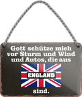 4252024256024		 ''Gott schütze vor Autos aus England''
Schilderstore24 Blechschilder sind perfekt als Geschenk zu Weihnachten, Geburtstage, Feiern, Partys, Grillabende, Namenstag, Feiertag, Mädelsabend, Hochzeit. Jederzeit stilvoll im Wohnzimmer, Partykeller, Garage, Praxis, Büro, route, highway Mechaniker Auto Motorrad Werkstatt auto lkw brummi tüfteln schrauber