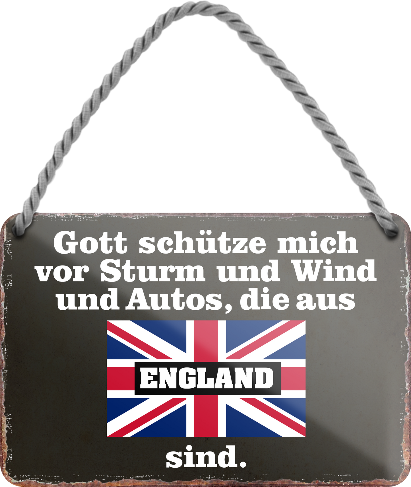 4252024256024		 ''Gott schütze vor Autos aus England''
Schilderstore24 Blechschilder sind perfekt als Geschenk zu Weihnachten, Geburtstage, Feiern, Partys, Grillabende, Namenstag, Feiertag, Mädelsabend, Hochzeit. Jederzeit stilvoll im Wohnzimmer, Partykeller, Garage, Praxis, Büro, route, highway Mechaniker Auto Motorrad Werkstatt auto lkw brummi tüfteln schrauber