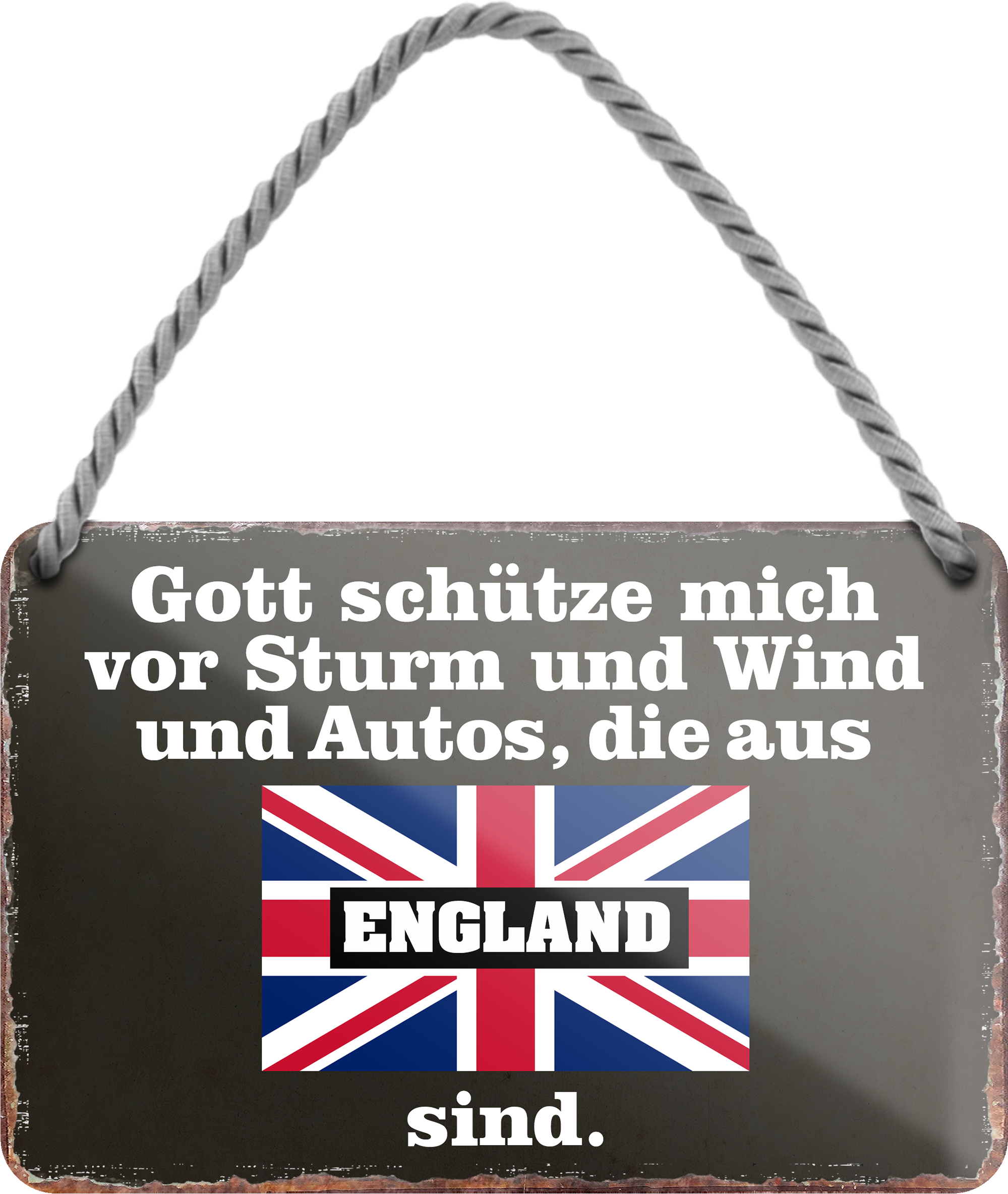 4252024256024		 ''Gott schütze vor Autos aus England''
Schilderstore24 Blechschilder sind perfekt als Geschenk zu Weihnachten, Geburtstage, Feiern, Partys, Grillabende, Namenstag, Feiertag, Mädelsabend, Hochzeit. Jederzeit stilvoll im Wohnzimmer, Partykeller, Garage, Praxis, Büro, route, highway Mechaniker Auto Motorrad Werkstatt auto lkw brummi tüfteln schrauber