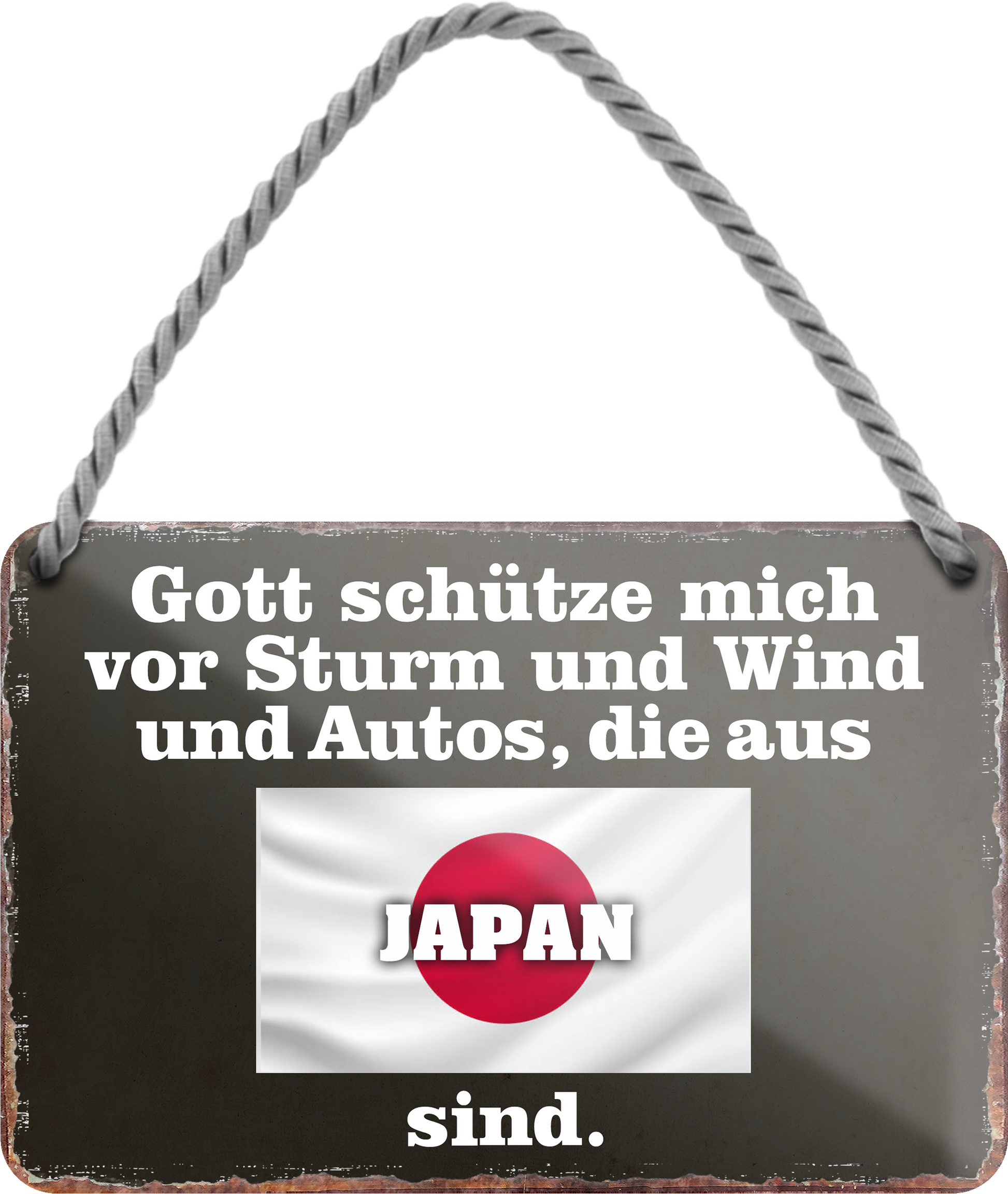 4252024256055		 ''Gott schütze vor Autos aus Japan''
Schilderstore24 Blechschilder sind perfekt als Geschenk zu Weihnachten, Geburtstage, Feiern, Partys, Grillabende, Namenstag, Feiertag, Mädelsabend, Hochzeit. Jederzeit stilvoll im Wohnzimmer, Partykeller, Garage, Praxis, Büro, route, highway Mechaniker Auto Motorrad Werkstatt auto lkw brummi tüfteln schrauber