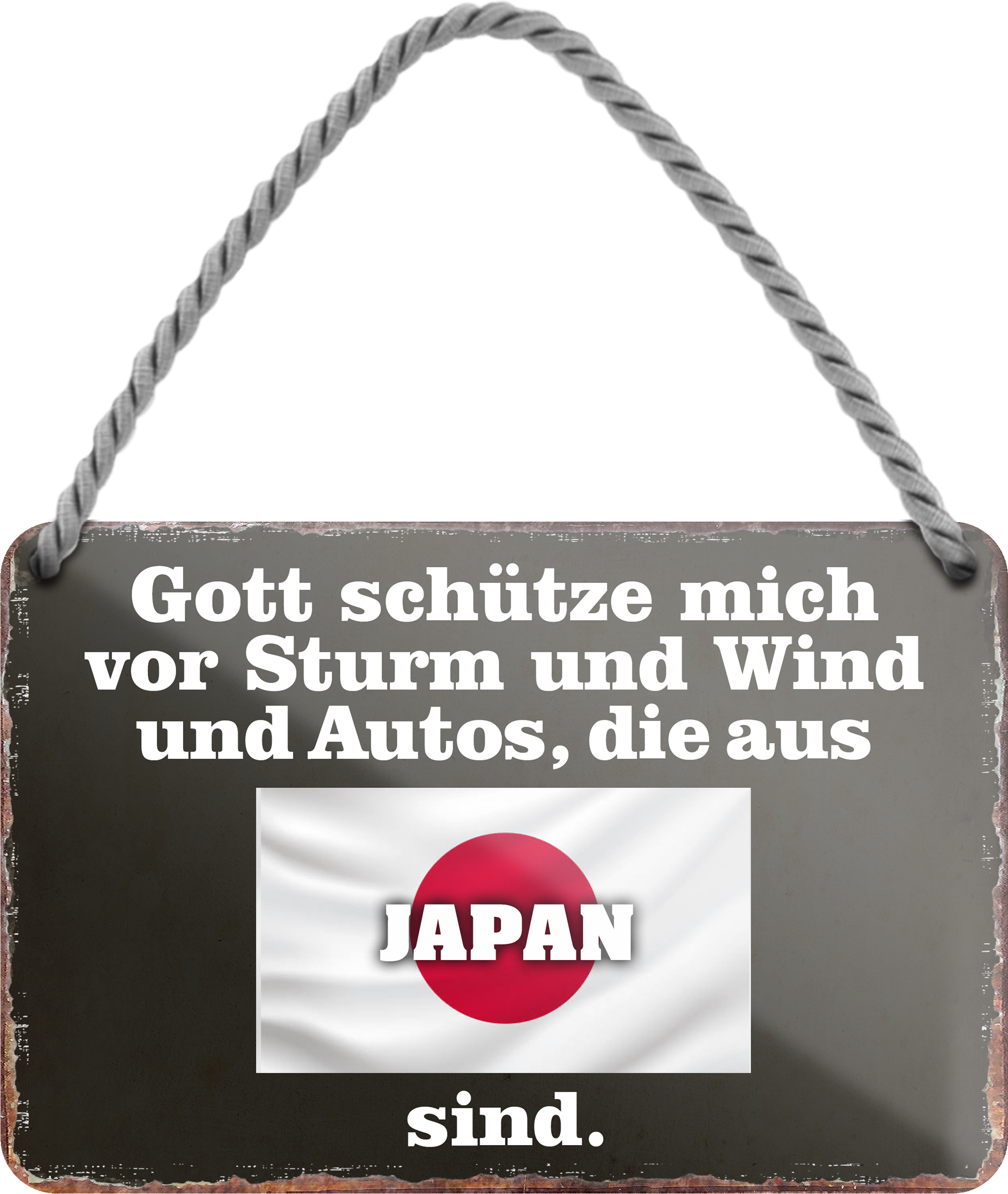 4252024256055		 ''Gott schütze vor Autos aus Japan''
Schilderstore24 Blechschilder sind perfekt als Geschenk zu Weihnachten, Geburtstage, Feiern, Partys, Grillabende, Namenstag, Feiertag, Mädelsabend, Hochzeit. Jederzeit stilvoll im Wohnzimmer, Partykeller, Garage, Praxis, Büro, route, highway Mechaniker Auto Motorrad Werkstatt auto lkw brummi tüfteln schrauber