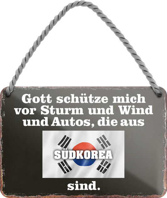 4252024256079		 ''Gott schütze vor Autos aus Südkorea''
Schilderstore24 Blechschilder sind perfekt als Geschenk zu Weihnachten, Geburtstage, Feiern, Partys, Grillabende, Namenstag, Feiertag, Mädelsabend, Hochzeit. Jederzeit stilvoll im Wohnzimmer, Partykeller, Garage, Praxis, Büro, route, highway Mechaniker Auto Motorrad Werkstatt auto lkw brummi tüfteln schrauber