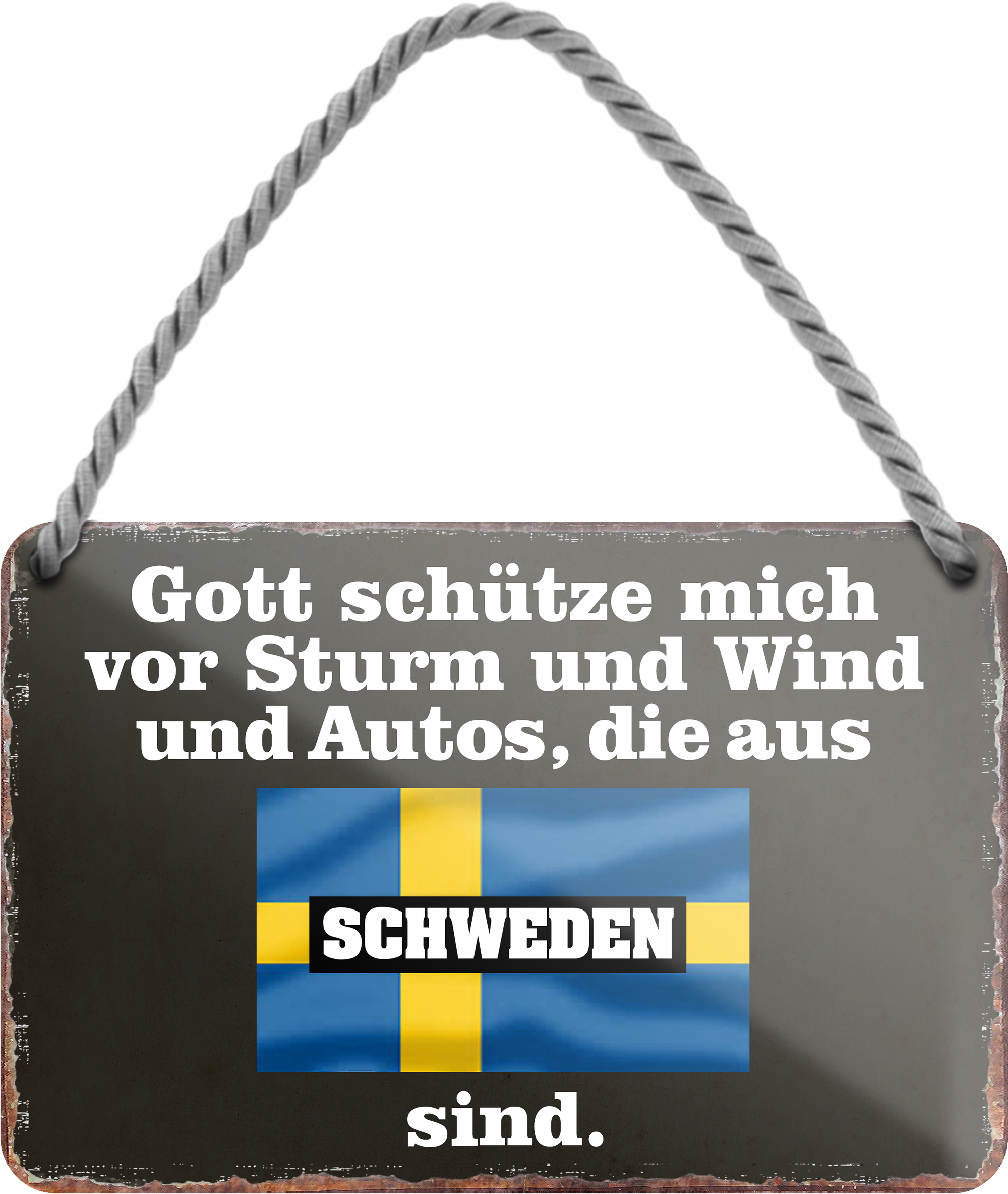 4252024256062		 ''Gott schütze vor Autos aus Schweden''
Schilderstore24 Blechschilder sind perfekt als Geschenk zu Weihnachten, Geburtstage, Feiern, Partys, Grillabende, Namenstag, Feiertag, Mädelsabend, Hochzeit. Jederzeit stilvoll im Wohnzimmer, Partykeller, Garage, Praxis, Büro, route, highway Mechaniker Auto Motorrad Werkstatt auto lkw brummi tüfteln schrauber