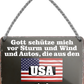 4252024256086		 ''Gott schütze vor Autos aus USA''
Schilderstore24 Blechschilder sind perfekt als Geschenk zu Weihnachten, Geburtstage, Feiern, Partys, Grillabende, Namenstag, Feiertag, Mädelsabend, Hochzeit. Jederzeit stilvoll im Wohnzimmer, Partykeller, Garage, Praxis, Büro, route, highway Mechaniker Auto Motorrad Werkstatt auto lkw brummi tüfteln schrauber