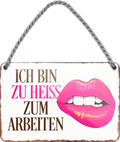 4252024255959		 ''Ich bin zu heiss zum arbeiten''
Schilderstore24 Blechschilder sind perfekt als Geschenk zu Weihnachten, Geburtstage, Feiern, Partys, Grillabende, Namenstag, Feiertag, Mädelsabend, Hochzeit. Jederzeit stilvoll im Wohnzimmer, Partykeller, Garage, Praxis, Büro, gemeinsam, kuscheln Sex küssen gefühle Zweideutig lächeln liebe sinnlich schnulzig romantisch pinup