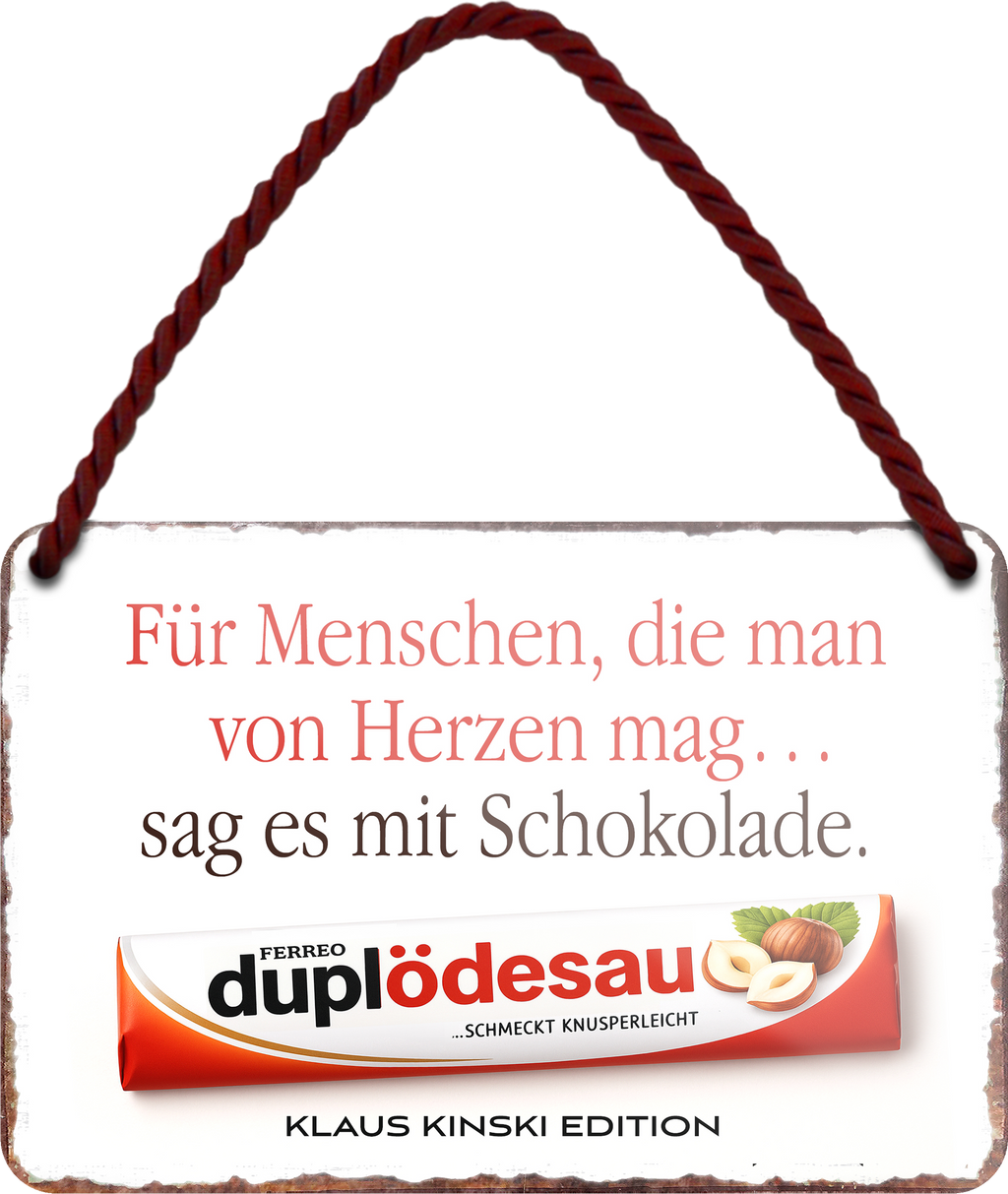 4252024255270		 ''Für Menschen die man mag Duplödesau''
Schilderstore24 Blechschilder sind perfekt als Geschenk zu Weihnachten, Geburtstage, Feiern, Partys, Grillabende, Namenstag, Feiertag, Mädelsabend, Hochzeit. Jederzeit stilvoll im Wohnzimmer, Partykeller, Garage, Praxis, Büro, Café, Hauseingang Lebensmittel Kultur Leibspeise Bier tradition essen speise hausgemacht wurst deftig