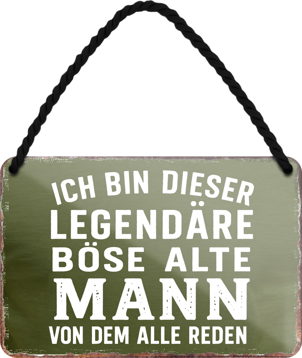 4252024255287		 ''Ich bin dieser legendäre böse alte Mann''
Schilderstore24 Blechschilder sind perfekt als Geschenk zu Weihnachten, Geburtstage, Feiern, Partys, Grillabende, Namenstag, Feiertag, Mädelsabend, Hochzeit. Jederzeit stilvoll im Wohnzimmer, Partykeller, Garage, Praxis, Büro, Café, Hauseingang Familie Zuhause Eltern Geschwister oma opa familie mama papa geschwister