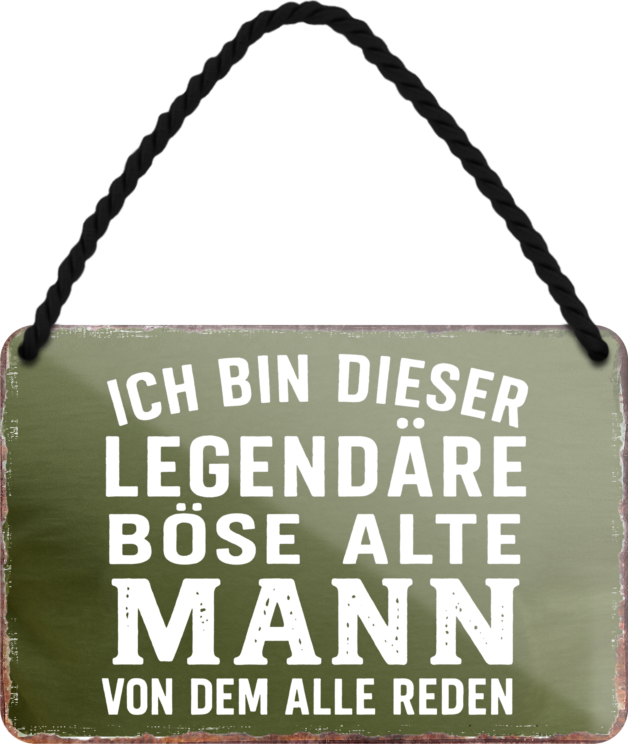 4252024255287		 ''Ich bin dieser legendäre böse alte Mann''
Schilderstore24 Blechschilder sind perfekt als Geschenk zu Weihnachten, Geburtstage, Feiern, Partys, Grillabende, Namenstag, Feiertag, Mädelsabend, Hochzeit. Jederzeit stilvoll im Wohnzimmer, Partykeller, Garage, Praxis, Büro, Café, Hauseingang Familie Zuhause Eltern Geschwister oma opa familie mama papa geschwister