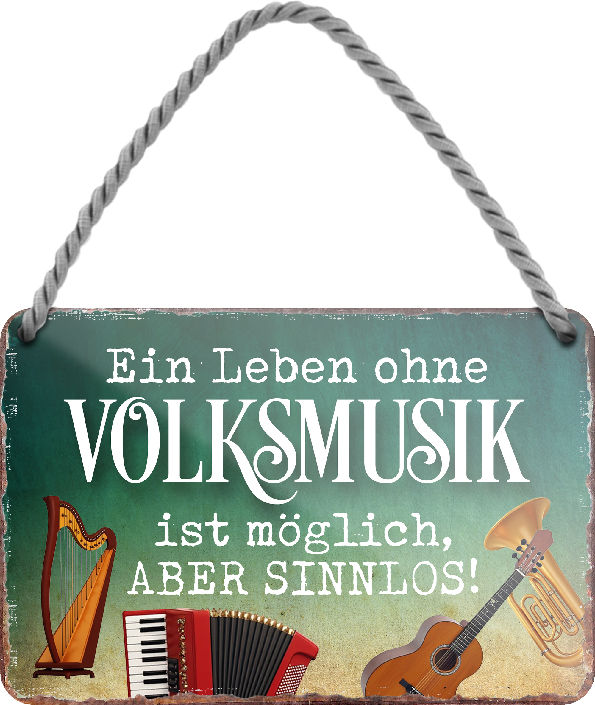 4252024255911		 ''Ein Leben ohne Volksmusik ist sinnlos!''
Schilderstore24 Blechschilder sind perfekt als Geschenk zu Weihnachten, Geburtstage, Feiern, Partys, Grillabende, Namenstag, Feiertag, Mädelsabend, Hochzeit. Jederzeit stilvoll im Wohnzimmer, Partykeller, Garage, Praxis, Büro, musik, Hauseingang gesang Metall Rock Pop Klassik singen metall rock lieder melodie instrumente