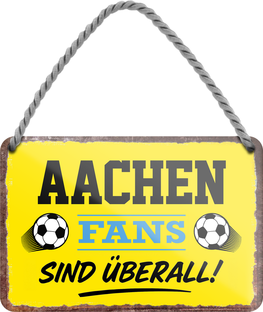 4252024255300		 ''Aachen Fans sind überall!''
Schilderstore24 Blechschilder sind perfekt als Geschenk zu Weihnachten, Geburtstage, Feiern, Partys, Grillabende, Namenstag, Feiertag, Mädelsabend, Hochzeit. Jederzeit stilvoll im Wohnzimmer, Partykeller, Garage, Praxis, Büro, Café, Hauseingang Fußball Mannschaft Verein Bolzen Ball sport liga kicken stadion freizeit