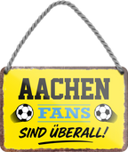 4252024255300		 ''Aachen Fans sind überall!''
Schilderstore24 Blechschilder sind perfekt als Geschenk zu Weihnachten, Geburtstage, Feiern, Partys, Grillabende, Namenstag, Feiertag, Mädelsabend, Hochzeit. Jederzeit stilvoll im Wohnzimmer, Partykeller, Garage, Praxis, Büro, Café, Hauseingang Fußball Mannschaft Verein Bolzen Ball sport liga kicken stadion freizeit