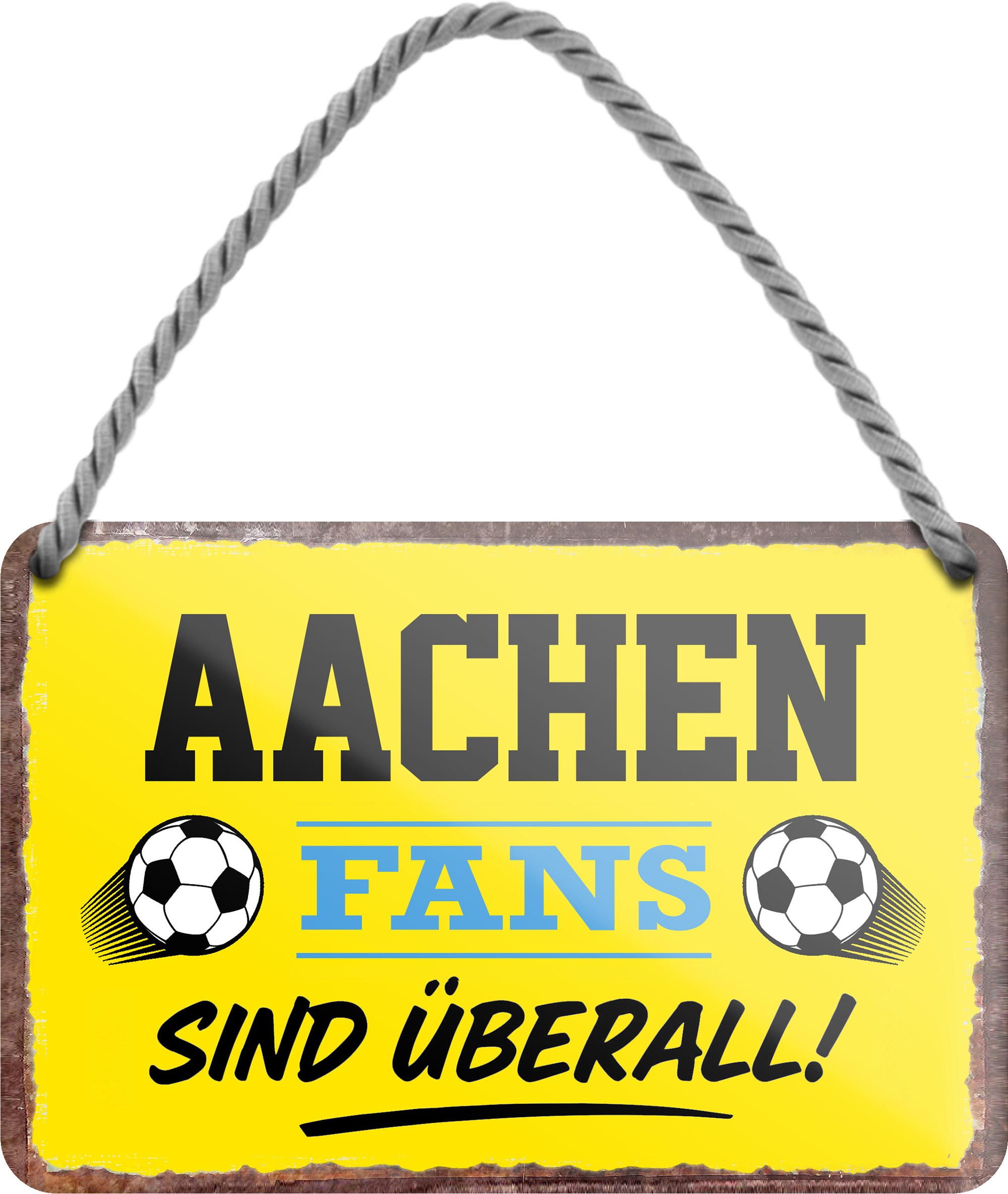 4252024255300		 ''Aachen Fans sind überall!''
Schilderstore24 Blechschilder sind perfekt als Geschenk zu Weihnachten, Geburtstage, Feiern, Partys, Grillabende, Namenstag, Feiertag, Mädelsabend, Hochzeit. Jederzeit stilvoll im Wohnzimmer, Partykeller, Garage, Praxis, Büro, Café, Hauseingang Fußball Mannschaft Verein Bolzen Ball sport liga kicken stadion freizeit