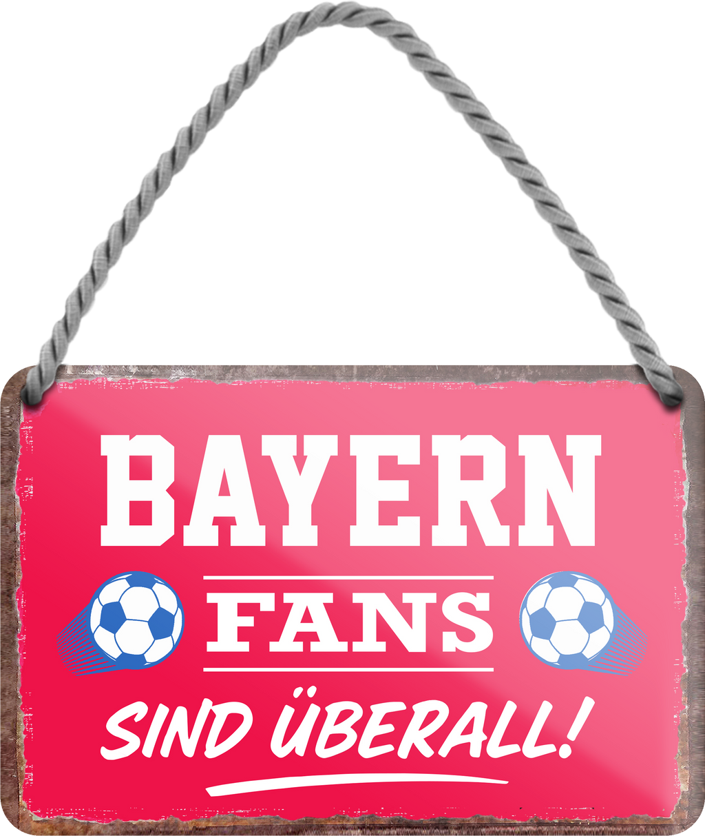 4252024255324		 ''Bayern Fans sind überall!''
Schilderstore24 Blechschilder sind perfekt als Geschenk zu Weihnachten, Geburtstage, Feiern, Partys, Grillabende, Namenstag, Feiertag, Mädelsabend, Hochzeit. Jederzeit stilvoll im Wohnzimmer, Partykeller, Garage, Praxis, Büro, Café, Hauseingang Fußball Mannschaft Verein Bolzen Ball sport liga kicken stadion freizeit
