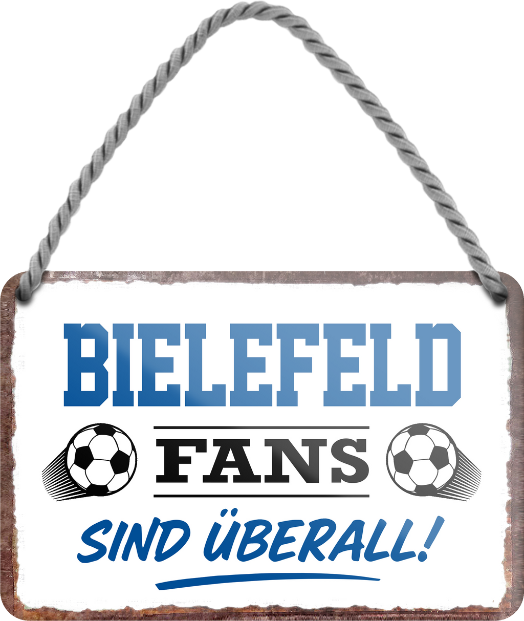 4252024255331		 ''Bielefeld Fans sind überall!''
Schilderstore24 Blechschilder sind perfekt als Geschenk zu Weihnachten, Geburtstage, Feiern, Partys, Grillabende, Namenstag, Feiertag, Mädelsabend, Hochzeit. Jederzeit stilvoll im Wohnzimmer, Partykeller, Garage, Praxis, Büro, Café, Hauseingang Fußball Mannschaft Verein Bolzen Ball sport liga kicken stadion freizeit