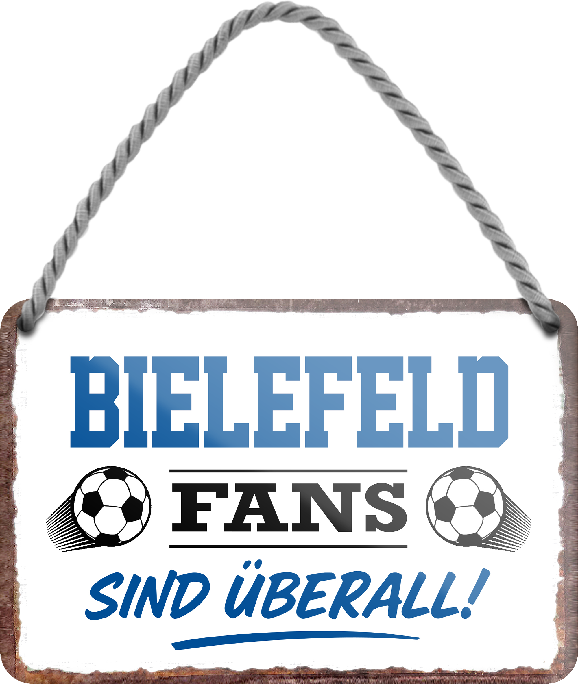 4252024255331		 ''Bielefeld Fans sind überall!''
Schilderstore24 Blechschilder sind perfekt als Geschenk zu Weihnachten, Geburtstage, Feiern, Partys, Grillabende, Namenstag, Feiertag, Mädelsabend, Hochzeit. Jederzeit stilvoll im Wohnzimmer, Partykeller, Garage, Praxis, Büro, Café, Hauseingang Fußball Mannschaft Verein Bolzen Ball sport liga kicken stadion freizeit