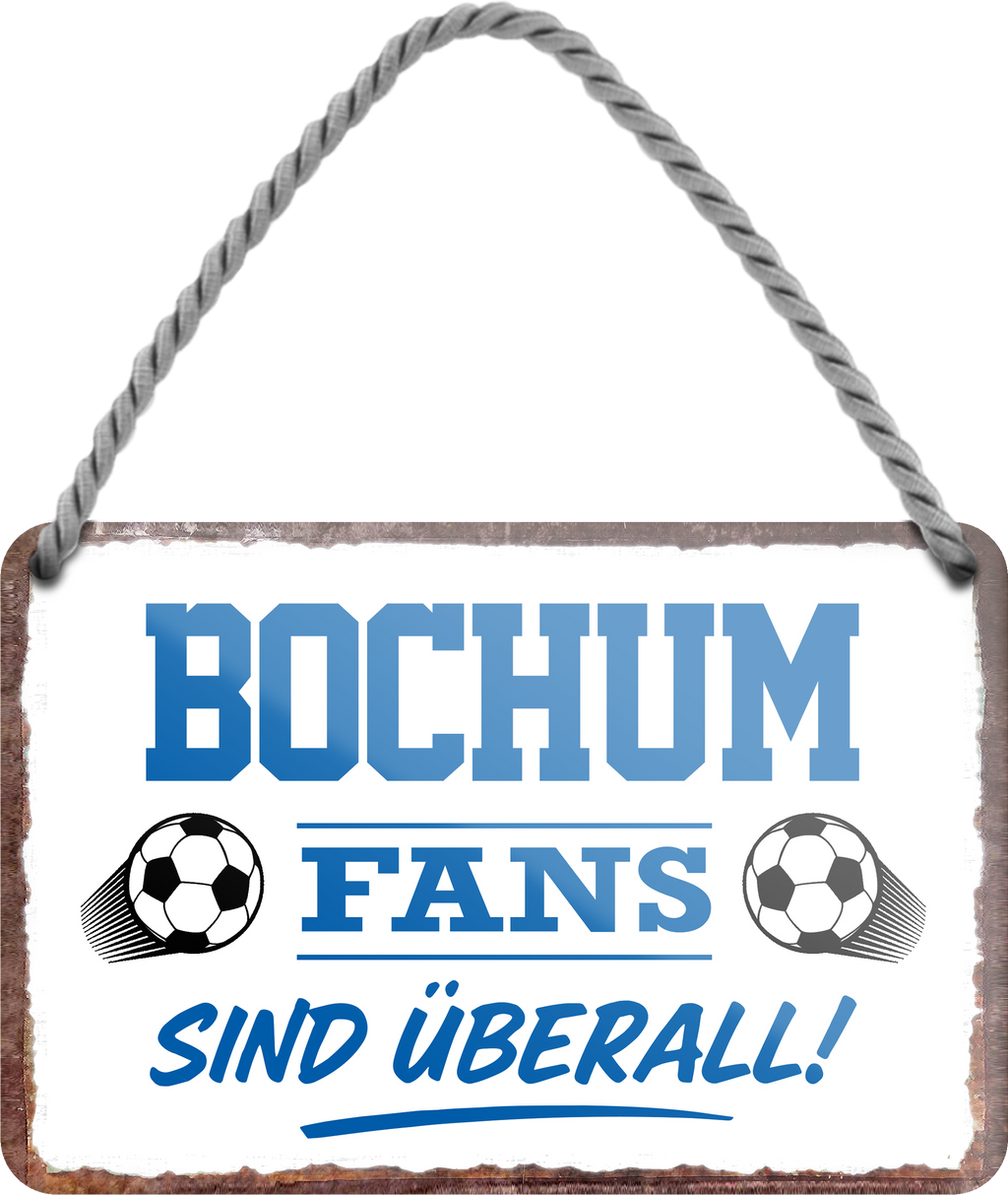 4252024255348		 ''Bochum Fans sind überall!''
Schilderstore24 Blechschilder sind perfekt als Geschenk zu Weihnachten, Geburtstage, Feiern, Partys, Grillabende, Namenstag, Feiertag, Mädelsabend, Hochzeit. Jederzeit stilvoll im Wohnzimmer, Partykeller, Garage, Praxis, Büro, Café, Hauseingang Fußball Mannschaft Verein Bolzen Ball sport liga kicken stadion freizeit