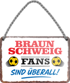 4252024255355		 ''Braunschweig Fans sind überall!''
Schilderstore24 Blechschilder sind perfekt als Geschenk zu Weihnachten, Geburtstage, Feiern, Partys, Grillabende, Namenstag, Feiertag, Mädelsabend, Hochzeit. Jederzeit stilvoll im Wohnzimmer, Partykeller, Garage, Praxis, Büro, Café, Hauseingang Fußball Mannschaft Verein Bolzen Ball sport liga kicken stadion freizeit