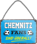 4252024255379		 ''Chemnitz Fans sind überall!''
Schilderstore24 Blechschilder sind perfekt als Geschenk zu Weihnachten, Geburtstage, Feiern, Partys, Grillabende, Namenstag, Feiertag, Mädelsabend, Hochzeit. Jederzeit stilvoll im Wohnzimmer, Partykeller, Garage, Praxis, Büro, Café, Hauseingang Fußball Mannschaft Verein Bolzen Ball sport liga kicken stadion freizeit