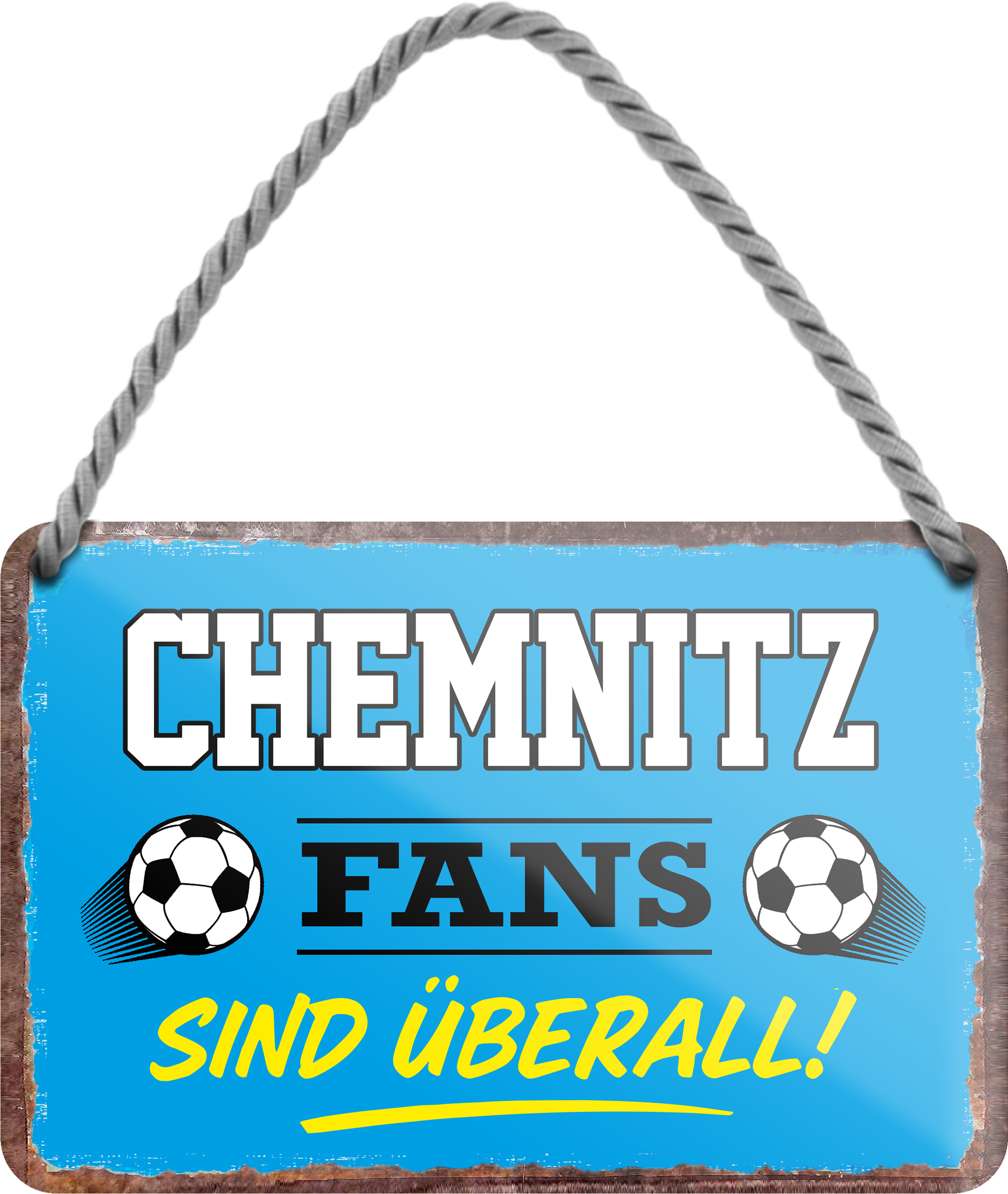 4252024255379		 ''Chemnitz Fans sind überall!''
Schilderstore24 Blechschilder sind perfekt als Geschenk zu Weihnachten, Geburtstage, Feiern, Partys, Grillabende, Namenstag, Feiertag, Mädelsabend, Hochzeit. Jederzeit stilvoll im Wohnzimmer, Partykeller, Garage, Praxis, Büro, Café, Hauseingang Fußball Mannschaft Verein Bolzen Ball sport liga kicken stadion freizeit