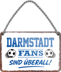 4252024255393		 ''Darmstadt Fans sind überall!''
 Schilderstore24 Blechschilder sind perfekt als Geschenk zu Weihnachten, Geburtstage, Feiern, Partys, Grillabende, Namenstag, Feiertag, Mädelsabend, Hochzeit. Jederzeit stilvoll im Wohnzimmer, Partykeller, Garage, Praxis, Büro, Café, Hauseingang Fußball Mannschaft Verein Bolzen Ball sport liga kicken stadion freizeit