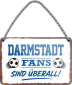 4252024255393		 ''Darmstadt Fans sind überall!''
 Schilderstore24 Blechschilder sind perfekt als Geschenk zu Weihnachten, Geburtstage, Feiern, Partys, Grillabende, Namenstag, Feiertag, Mädelsabend, Hochzeit. Jederzeit stilvoll im Wohnzimmer, Partykeller, Garage, Praxis, Büro, Café, Hauseingang Fußball Mannschaft Verein Bolzen Ball sport liga kicken stadion freizeit