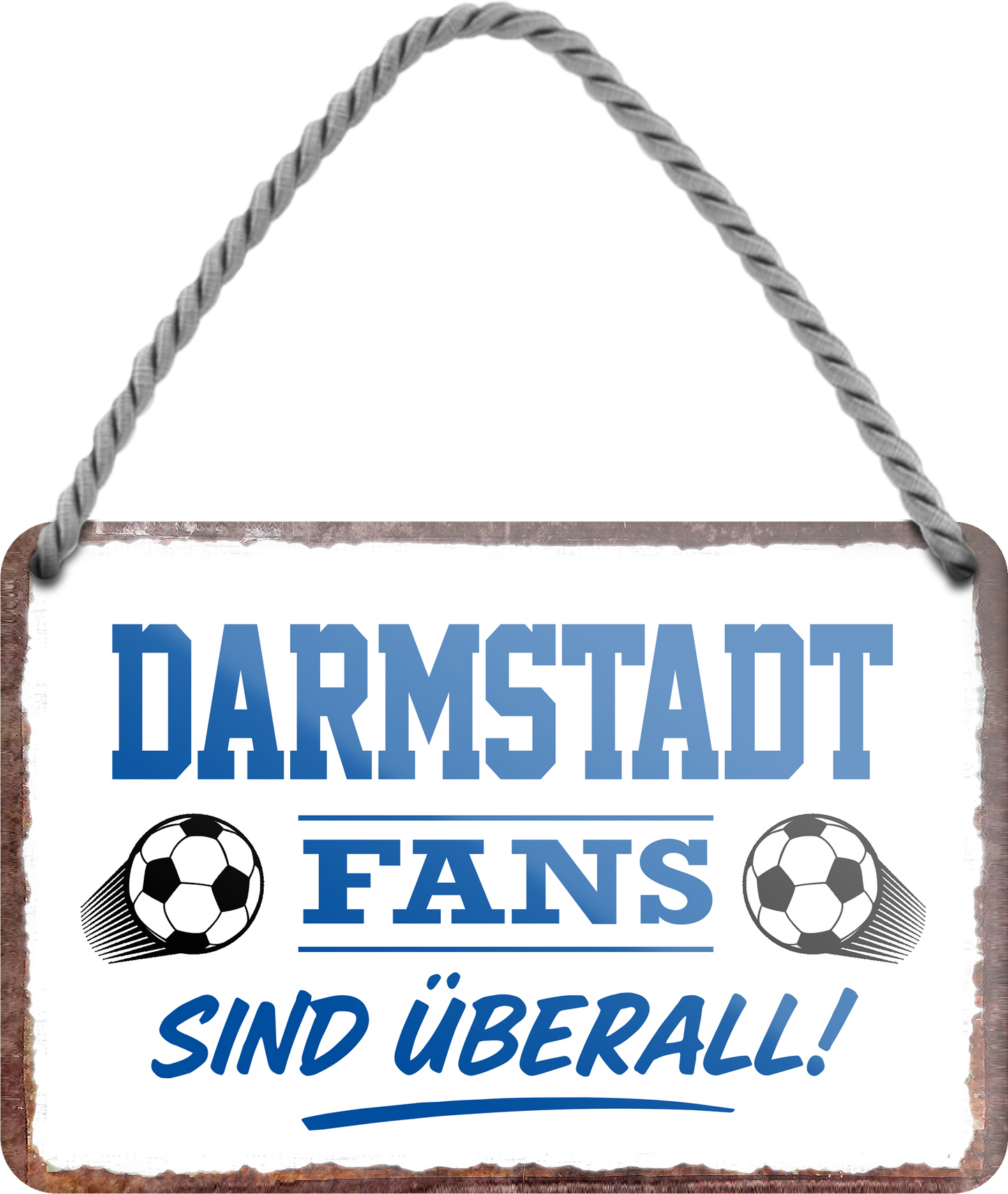 4252024255393		 ''Darmstadt Fans sind überall!''
 Schilderstore24 Blechschilder sind perfekt als Geschenk zu Weihnachten, Geburtstage, Feiern, Partys, Grillabende, Namenstag, Feiertag, Mädelsabend, Hochzeit. Jederzeit stilvoll im Wohnzimmer, Partykeller, Garage, Praxis, Büro, Café, Hauseingang Fußball Mannschaft Verein Bolzen Ball sport liga kicken stadion freizeit