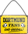 4252024255409		 ''Dortmund Fans sind überall!''
Schilderstore24 Blechschilder sind perfekt als Geschenk zu Weihnachten, Geburtstage, Feiern, Partys, Grillabende, Namenstag, Feiertag, Mädelsabend, Hochzeit. Jederzeit stilvoll im Wohnzimmer, Partykeller, Garage, Praxis, Büro, Café, Hauseingang Fußball Mannschaft Verein Bolzen Ball sport liga kicken stadion freizeit