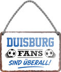 4252024255416		 ''Duisburg Fans sind überall!''
Schilderstore24 Blechschilder sind perfekt als Geschenk zu Weihnachten, Geburtstage, Feiern, Partys, Grillabende, Namenstag, Feiertag, Mädelsabend, Hochzeit. Jederzeit stilvoll im Wohnzimmer, Partykeller, Garage, Praxis, Büro, Café, Hauseingang Fußball Mannschaft Verein Bolzen Ball sport liga kicken stadion freizeit