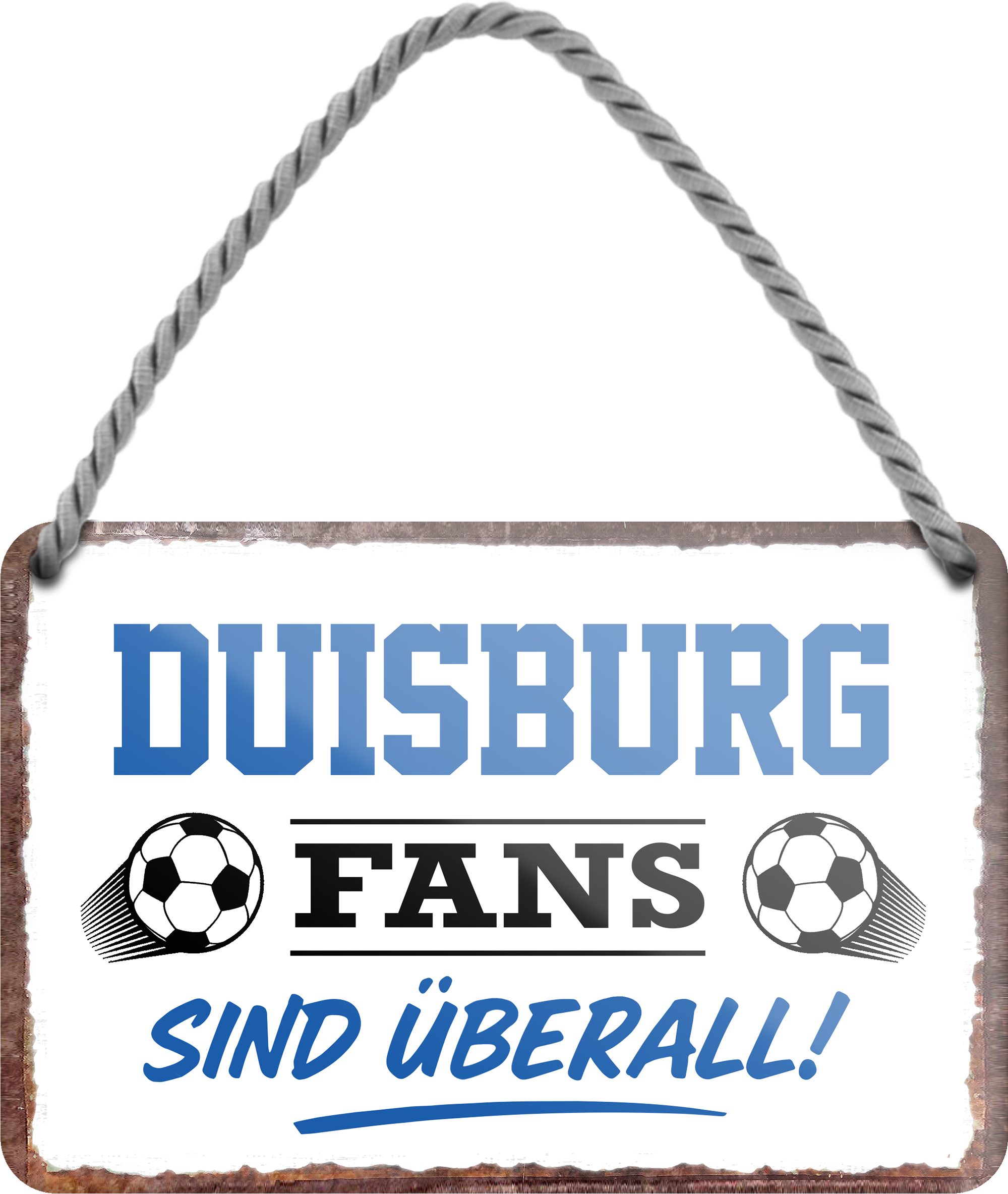 4252024255416		 ''Duisburg Fans sind überall!''
Schilderstore24 Blechschilder sind perfekt als Geschenk zu Weihnachten, Geburtstage, Feiern, Partys, Grillabende, Namenstag, Feiertag, Mädelsabend, Hochzeit. Jederzeit stilvoll im Wohnzimmer, Partykeller, Garage, Praxis, Büro, Café, Hauseingang Fußball Mannschaft Verein Bolzen Ball sport liga kicken stadion freizeit