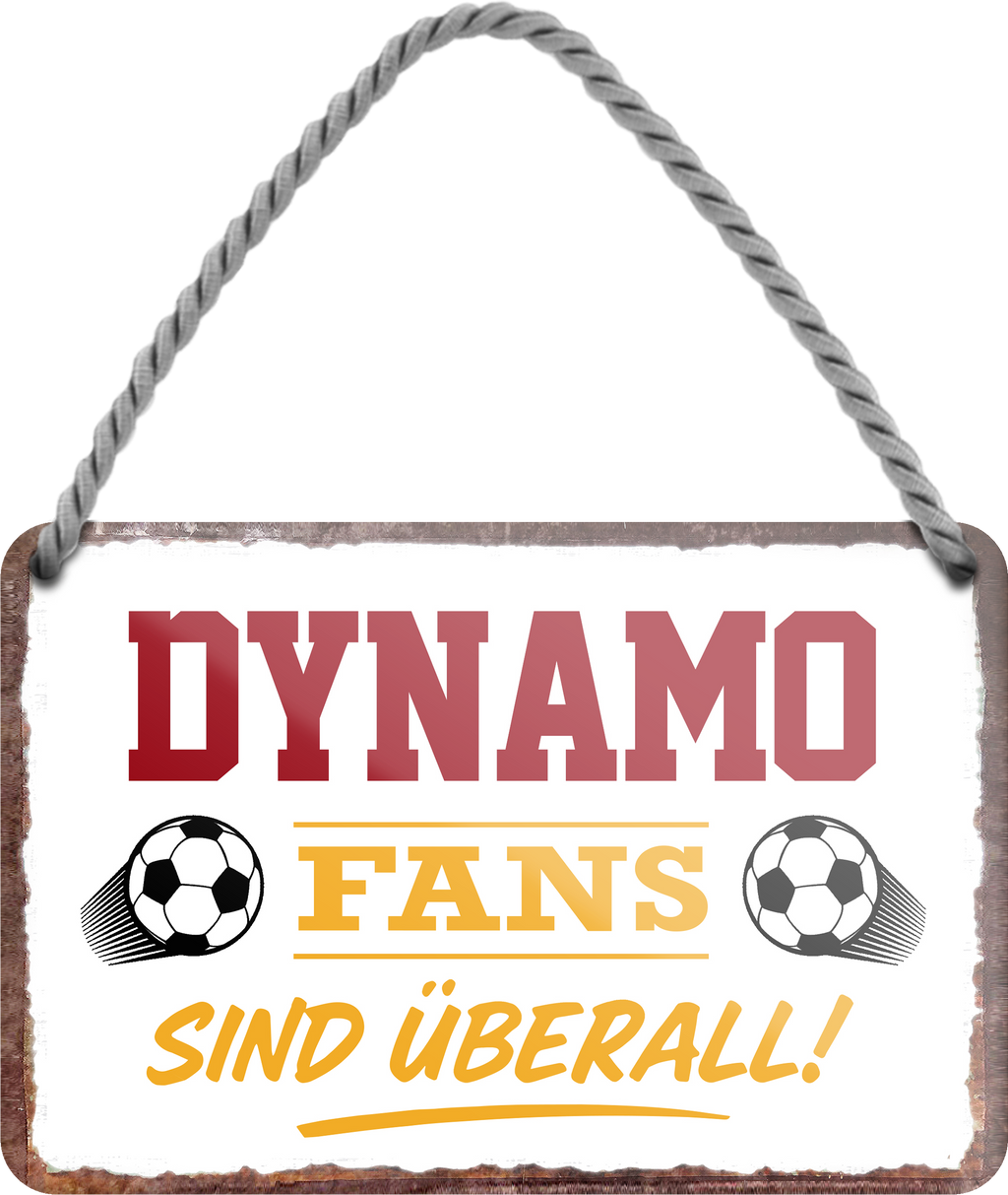 4252024255447		 ''Dynamo Fans sind überall! (weiß)''
Schilderstore24 Blechschilder sind perfekt als Geschenk zu Weihnachten, Geburtstage, Feiern, Partys, Grillabende, Namenstag, Feiertag, Mädelsabend, Hochzeit. Jederzeit stilvoll im Wohnzimmer, Partykeller, Garage, Praxis, Büro, Café, Hauseingang Fußball Mannschaft Verein Bolzen Ball sport liga kicken stadion freizeit