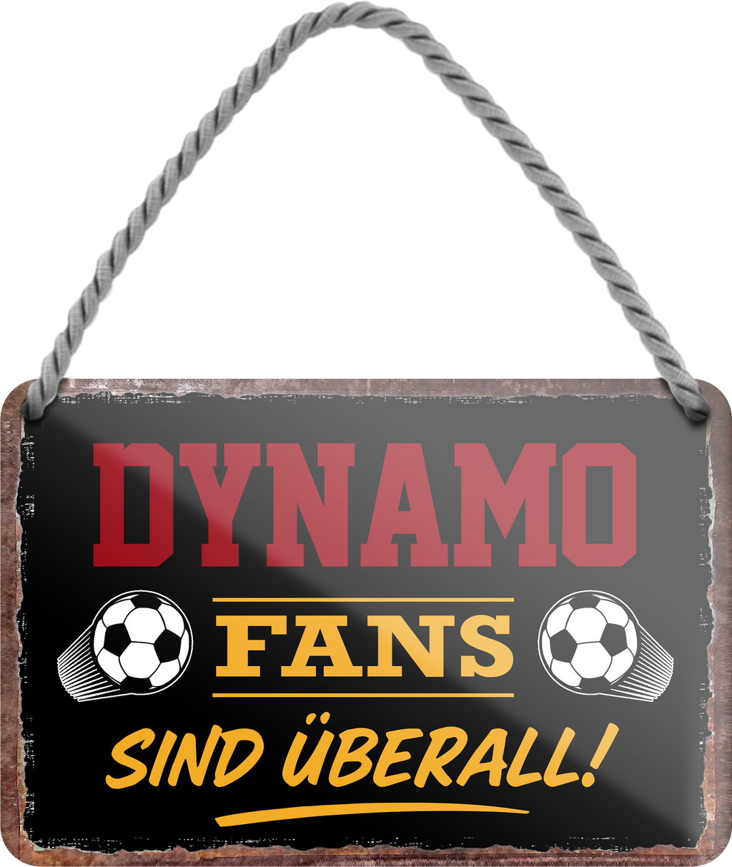 4252024255430		 ''Dynamo Fans sind überall! (schwarz)''
Schilderstore24 Blechschilder sind perfekt als Geschenk zu Weihnachten, Geburtstage, Feiern, Partys, Grillabende, Namenstag, Feiertag, Mädelsabend, Hochzeit. Jederzeit stilvoll im Wohnzimmer, Partykeller, Garage, Praxis, Büro, Café, Hauseingang Fußball Mannschaft Verein Bolzen Ball sport liga kicken stadion freizeit