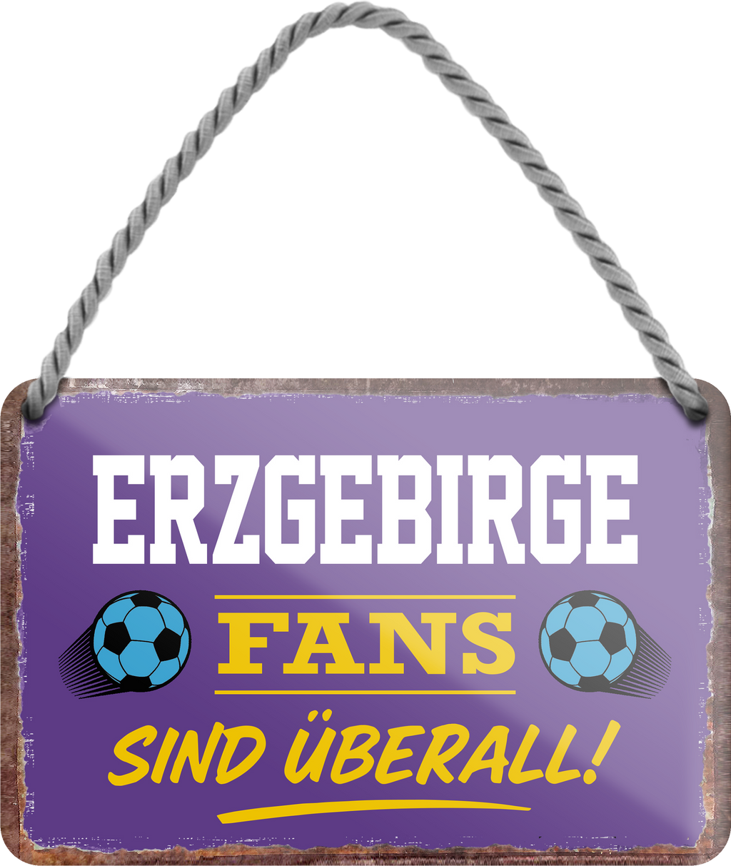 4252024255478		 ''Erzgebirge Fans sind überall!''
Schilderstore24 Blechschilder sind perfekt als Geschenk zu Weihnachten, Geburtstage, Feiern, Partys, Grillabende, Namenstag, Feiertag, Mädelsabend, Hochzeit. Jederzeit stilvoll im Wohnzimmer, Partykeller, Garage, Praxis, Büro, Café, Hauseingang Fußball Mannschaft Verein Bolzen Ball sport liga kicken stadion freizeit