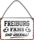 4252024255492		 ''Freiburg Fans sind überall!''
Schilderstore24 Blechschilder sind perfekt als Geschenk zu Weihnachten, Geburtstage, Feiern, Partys, Grillabende, Namenstag, Feiertag, Mädelsabend, Hochzeit. Jederzeit stilvoll im Wohnzimmer, Partykeller, Garage, Praxis, Büro, Café, Hauseingang Fußball Mannschaft Verein Bolzen Ball sport liga kicken stadion freizeit