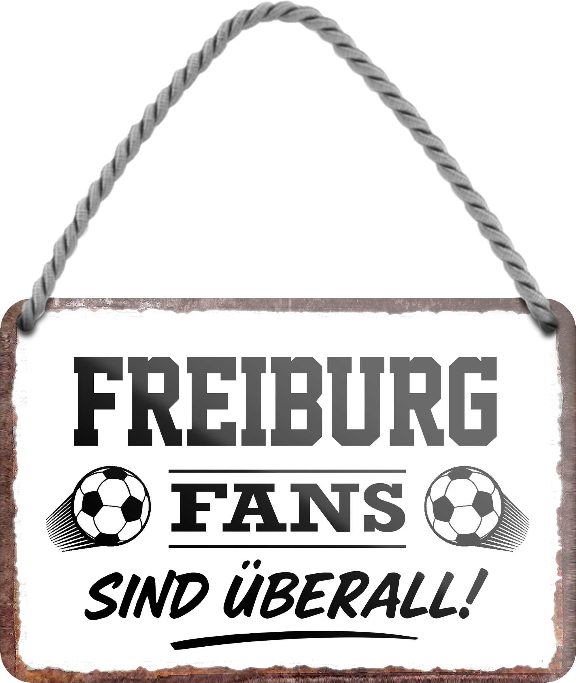 4252024255492		 ''Freiburg Fans sind überall!''
Schilderstore24 Blechschilder sind perfekt als Geschenk zu Weihnachten, Geburtstage, Feiern, Partys, Grillabende, Namenstag, Feiertag, Mädelsabend, Hochzeit. Jederzeit stilvoll im Wohnzimmer, Partykeller, Garage, Praxis, Büro, Café, Hauseingang Fußball Mannschaft Verein Bolzen Ball sport liga kicken stadion freizeit