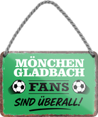 4252024255669		 ''Mönchengladbach Fans sind überall!''
Schilderstore24 Blechschilder sind perfekt als Geschenk zu Weihnachten, Geburtstage, Feiern, Partys, Grillabende, Namenstag, Feiertag, Mädelsabend, Hochzeit. Jederzeit stilvoll im Wohnzimmer, Partykeller, Garage, Praxis, Büro, Café, Hauseingang Fußball Mannschaft Verein Bolzen Ball sport liga kicken stadion freizeit