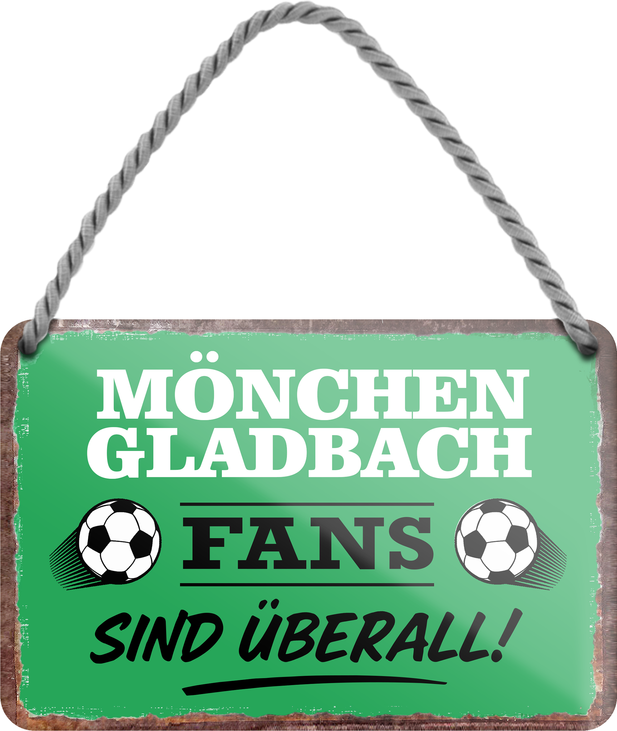 4252024255669		 ''Mönchengladbach Fans sind überall!''
Schilderstore24 Blechschilder sind perfekt als Geschenk zu Weihnachten, Geburtstage, Feiern, Partys, Grillabende, Namenstag, Feiertag, Mädelsabend, Hochzeit. Jederzeit stilvoll im Wohnzimmer, Partykeller, Garage, Praxis, Büro, Café, Hauseingang Fußball Mannschaft Verein Bolzen Ball sport liga kicken stadion freizeit