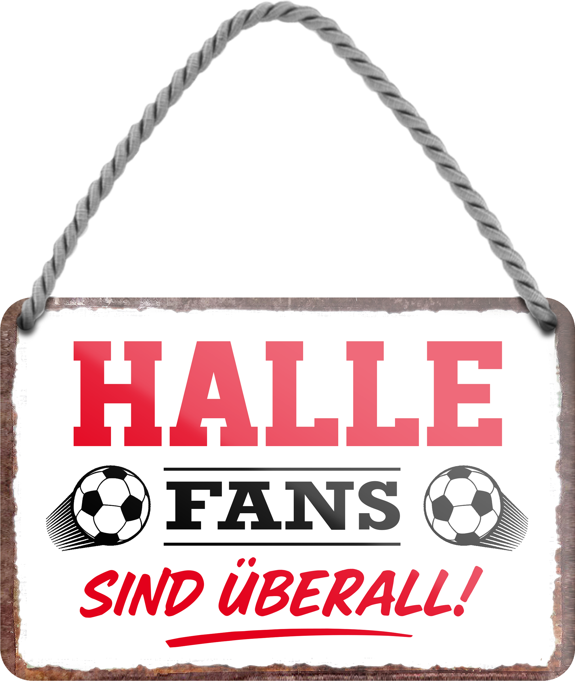4252024255515		 ''Halle Fans sind überall!''
Schilderstore24 Blechschilder sind perfekt als Geschenk zu Weihnachten, Geburtstage, Feiern, Partys, Grillabende, Namenstag, Feiertag, Mädelsabend, Hochzeit. Jederzeit stilvoll im Wohnzimmer, Partykeller, Garage, Praxis, Büro, Café, Hauseingang Fußball Mannschaft Verein Bolzen Ball sport liga kicken stadion freizeit