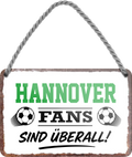4252024255539		 ''Hannover Fans sind überall!''
Schilderstore24 Blechschilder sind perfekt als Geschenk zu Weihnachten, Geburtstage, Feiern, Partys, Grillabende, Namenstag, Feiertag, Mädelsabend, Hochzeit. Jederzeit stilvoll im Wohnzimmer, Partykeller, Garage, Praxis, Büro, Café, Hauseingang Fußball Mannschaft Verein Bolzen Ball sport liga kicken stadion freizeit