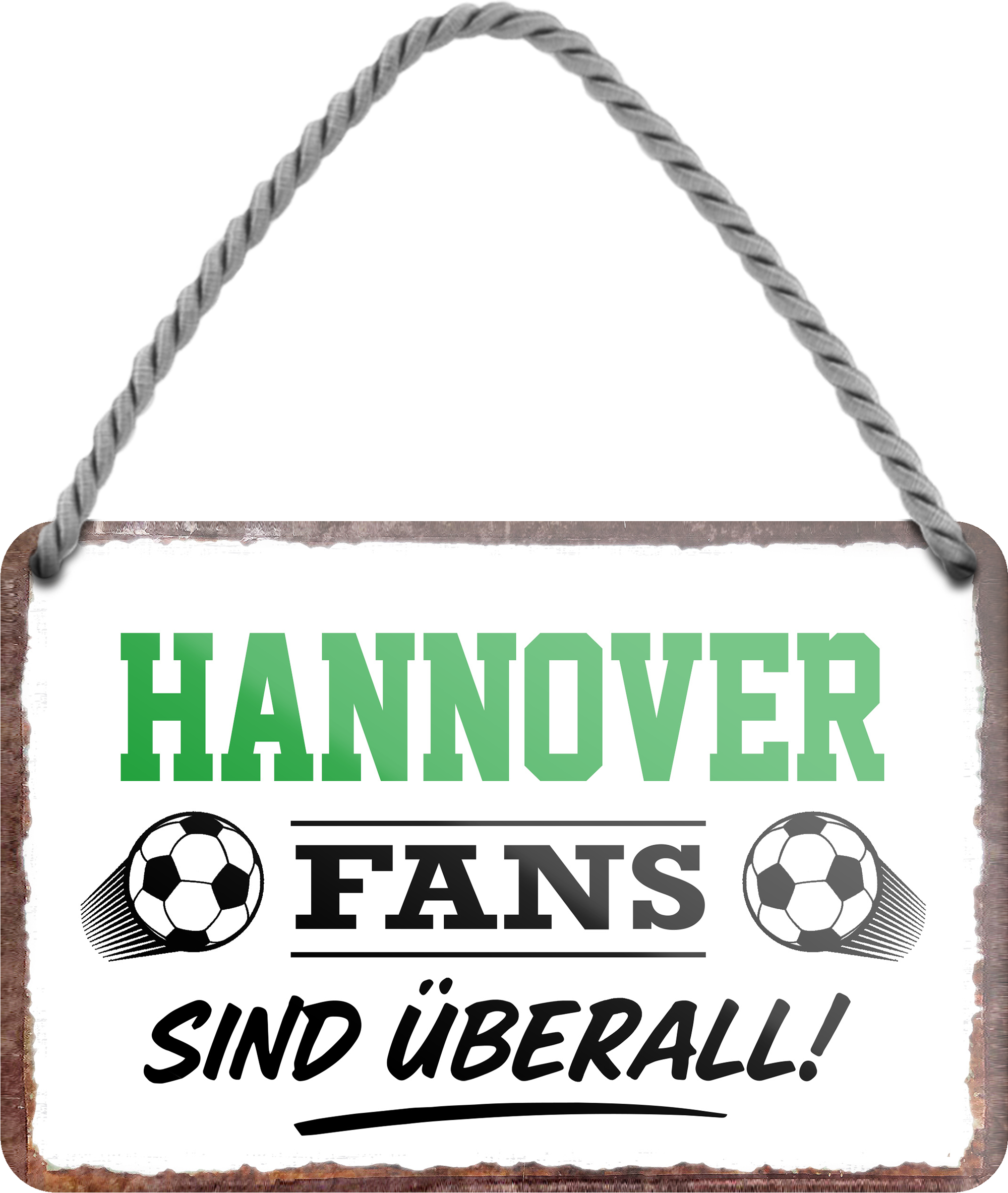 4252024255539		 ''Hannover Fans sind überall!''
Schilderstore24 Blechschilder sind perfekt als Geschenk zu Weihnachten, Geburtstage, Feiern, Partys, Grillabende, Namenstag, Feiertag, Mädelsabend, Hochzeit. Jederzeit stilvoll im Wohnzimmer, Partykeller, Garage, Praxis, Büro, Café, Hauseingang Fußball Mannschaft Verein Bolzen Ball sport liga kicken stadion freizeit
