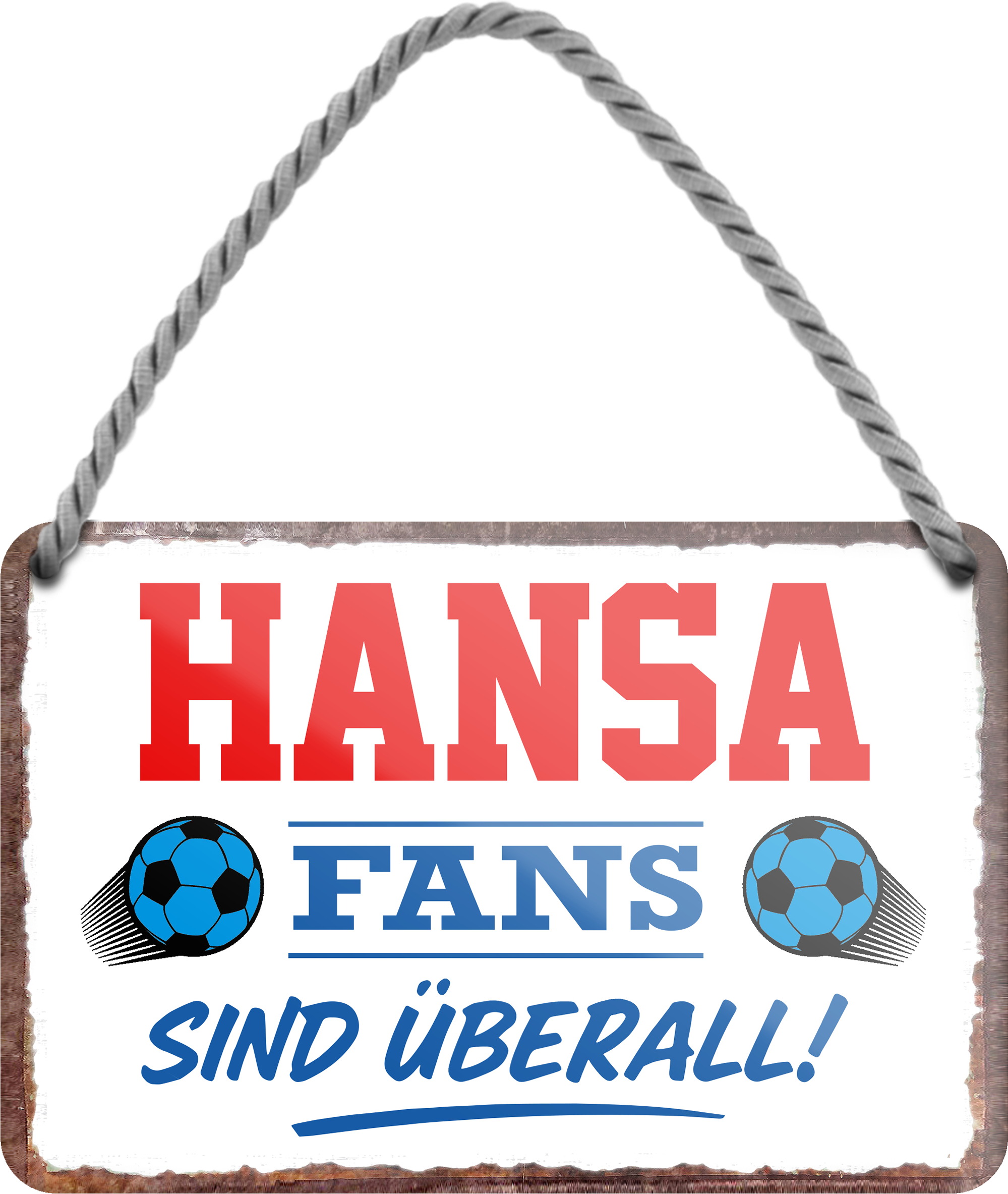4252024255546		 ''Hansa Fans sind überall!''
Schilderstore24 Blechschilder sind perfekt als Geschenk zu Weihnachten, Geburtstage, Feiern, Partys, Grillabende, Namenstag, Feiertag, Mädelsabend, Hochzeit. Jederzeit stilvoll im Wohnzimmer, Partykeller, Garage, Praxis, Büro, Café, Hauseingang Fußball Mannschaft Verein Bolzen Ball sport liga kicken stadion freizeit