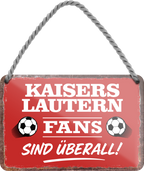 4252024255577		 ''Kaiserslautern Fans sind überall!''
Schilderstore24 Blechschilder sind perfekt als Geschenk zu Weihnachten, Geburtstage, Feiern, Partys, Grillabende, Namenstag, Feiertag, Mädelsabend, Hochzeit. Jederzeit stilvoll im Wohnzimmer, Partykeller, Garage, Praxis, Büro, Café, Hauseingang Fußball Mannschaft Verein Bolzen Ball sport liga kicken stadion freizeit